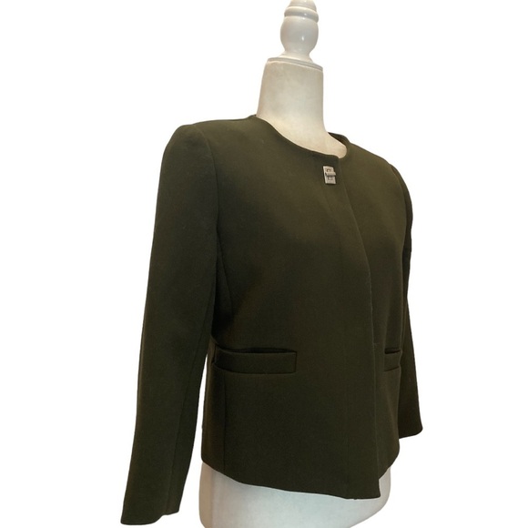 Philosophy Fern Green Crop Blazer with Silver Hardware Closure - Picture 12 of 12